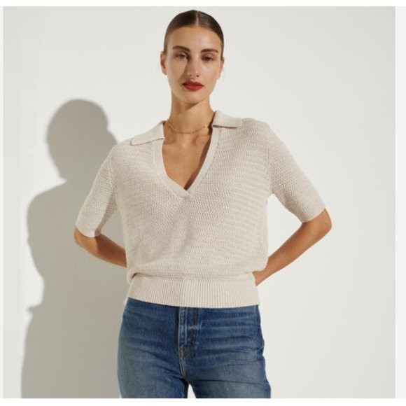 The Reset Cream V-Neck Sweater - Picture 2 of 6